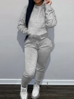 Fleece-Lined Hoodie u0026 Sweatpants Set