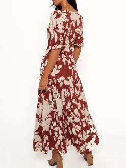 Floral Print A Line Flowy Dresses