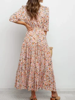 Floral Print A Line Flowy Dresses