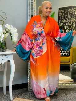 Floral Print Beach Cover-Up Cardigan