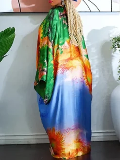 Floral Print Beach Cover-Up Cardigan