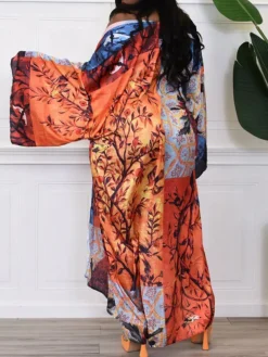 Floral Print Beach Cover-Up Cardigan