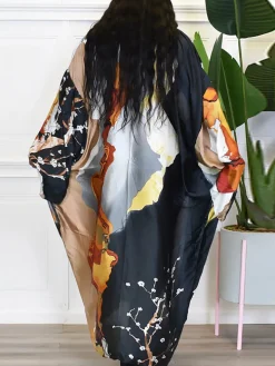 Floral Print Beach Cover-Up Cardigan