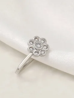 Flower Metal U-Shaped Nose Cuff