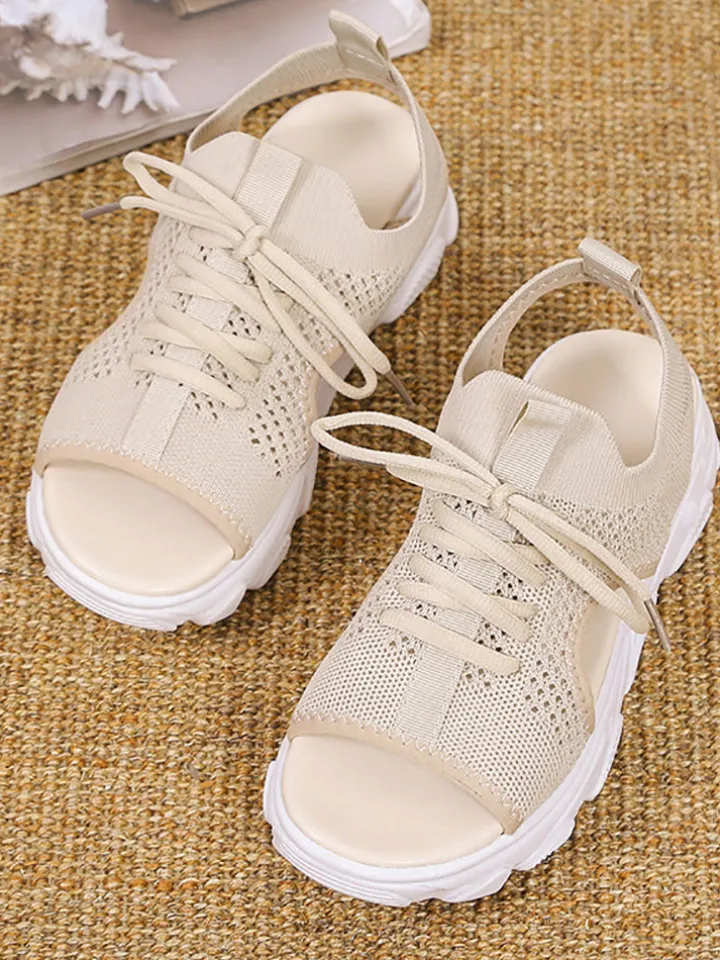 Fly Kinitting Vamp Platform Sandal