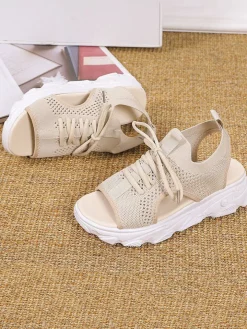 Fly Kinitting Vamp Platform Sandal