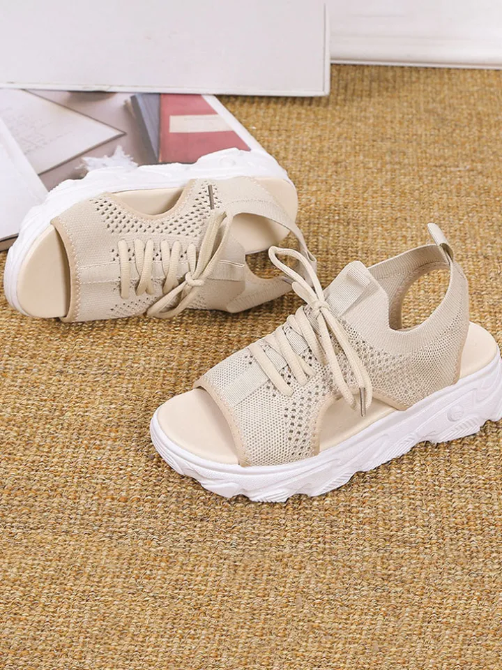 Fly Kinitting Vamp Platform Sandal