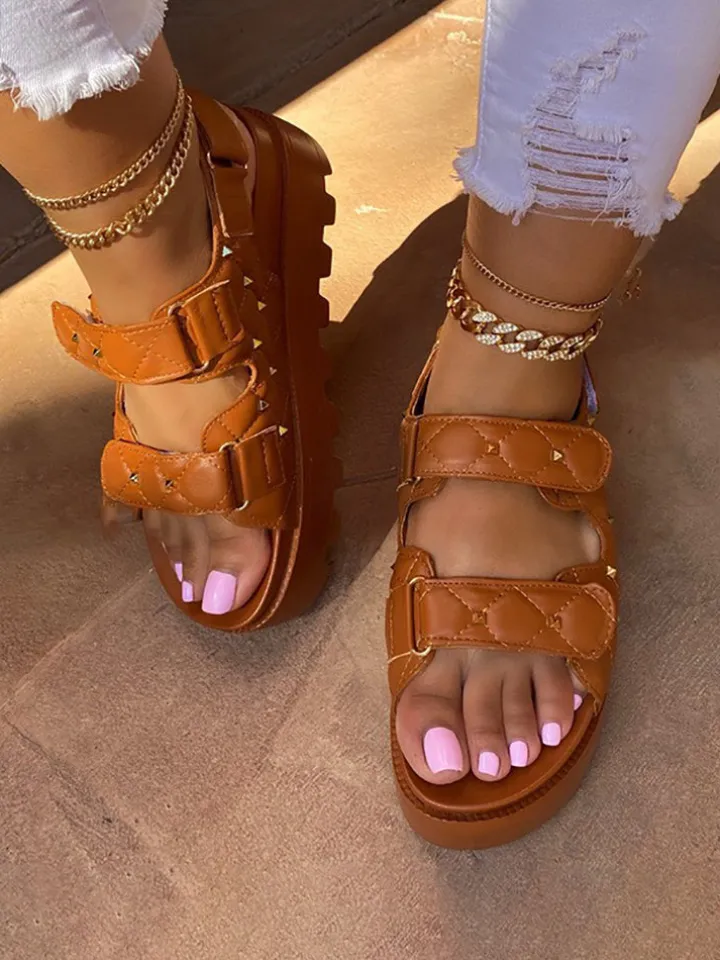 Fly Platform Gladiators Studded Sandals