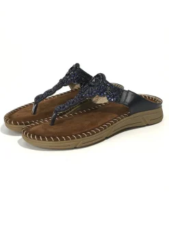 Folk-Custom Rhinestone Flip Flop