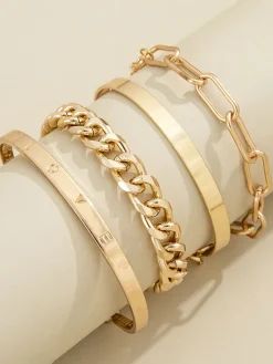 Four Piece Chain Bracelets
