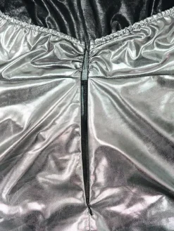 Glitter Halter Cowl Neck Backless Jumpsuit