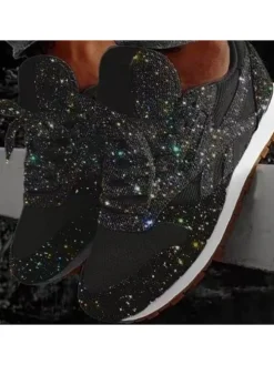 Glitter Round Toe Sequined Sneaker