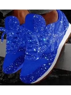 Glitter Round Toe Sequined Sneaker