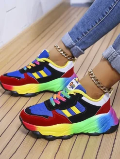 Gradient Colorful Platform Sneaker