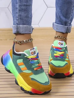 Gradient Colorful Platform Sneaker
