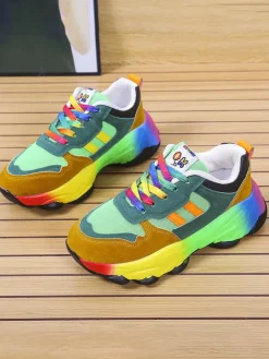 Gradient Colorful Platform Sneaker