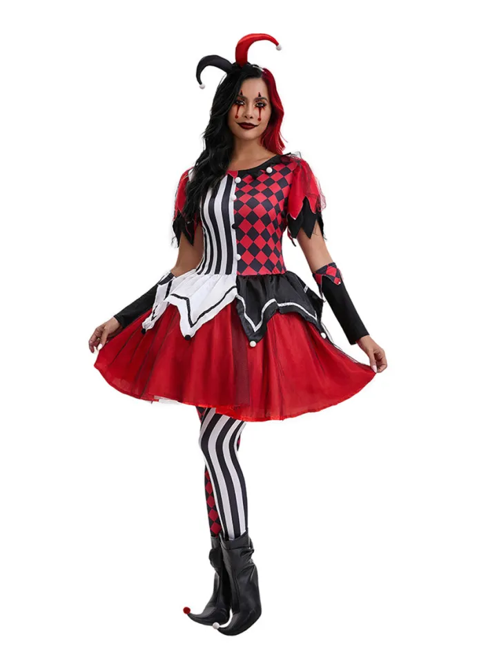 Halloween Costume Clown Cosplay Dress