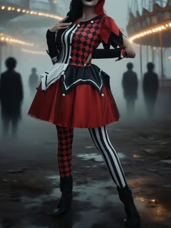 Halloween Costume Clown Cosplay Dress