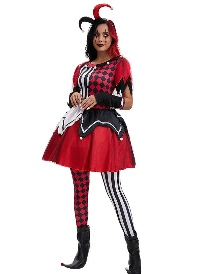 Halloween Costume Clown Cosplay Dress