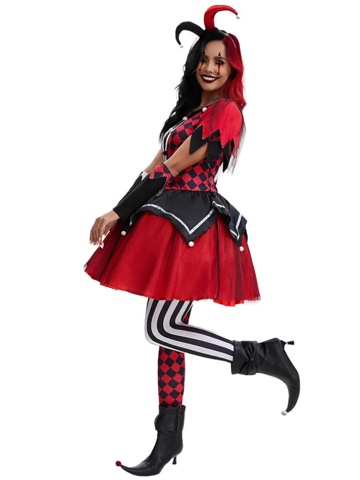 Halloween Costume Clown Cosplay Dress