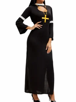 Halloween Costume Nun Cosplay Dress
