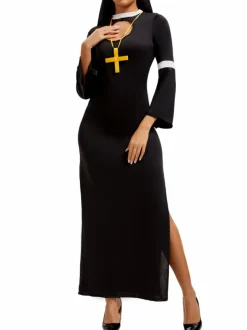 Halloween Costume Nun Cosplay Dress