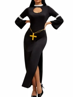 Halloween Costume Nun Cosplay Dress
