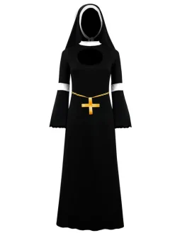 Halloween Costume Nun Cosplay Dress