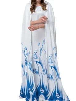 Halloween Costume Set Skeleton Cape Dress