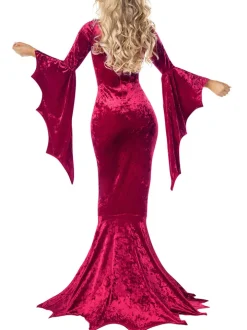 Halloween Costume Velvet Gothic Maxi Dress