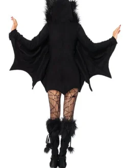 Halloween Dolman Sleeve Cozy Bat Zip Up Costume