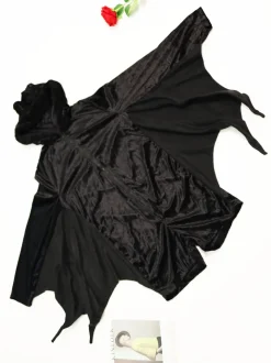 Halloween Dolman Sleeve Cozy Bat Zip Up Costume
