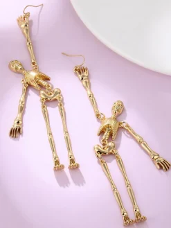 Halloween European Retro Skeleton Earrings