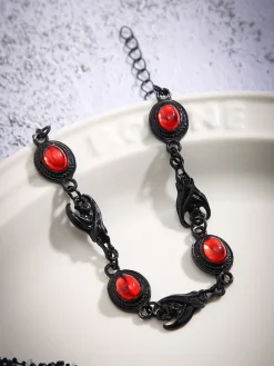 Halloween Gothic Devil Gemstone Necklace