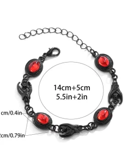 Halloween Gothic Devil Gemstone Necklace