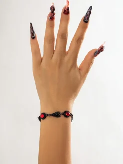 Halloween Gothic Devil Gemstone Necklace