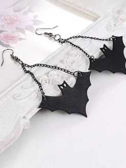 Halloween Retro Bat Tassel Earrings