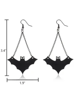 Halloween Retro Bat Tassel Earrings