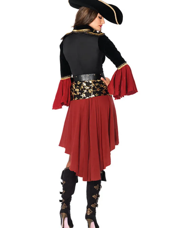 Halloween Ruffle Sleeve Pirate Costume
