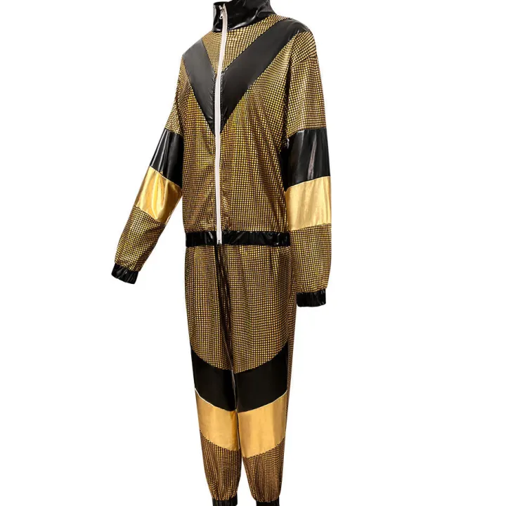 Halloween 80s Disco Glitter Jacket Pants Sets