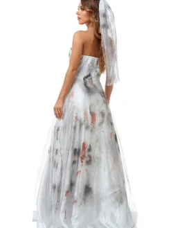 Halloween Sleeveless Ghost Bride Costume