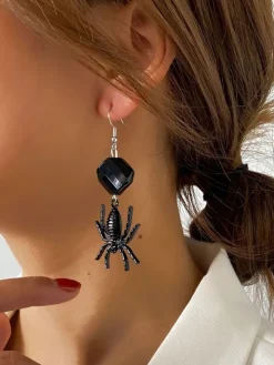 Halloween Spider Pendant Earrings