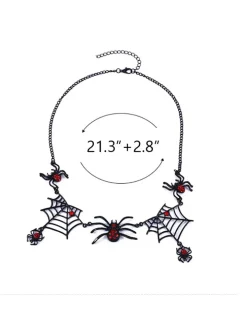 Halloween Spider Web Necklaces