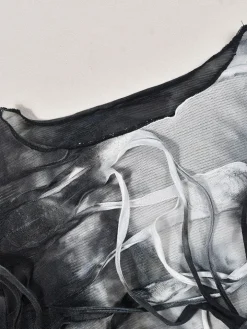 Halloween Tie-Dye Knit Long Sleeve Backless Dress