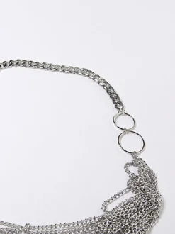 Halter Backless Metal Chain Crop Top