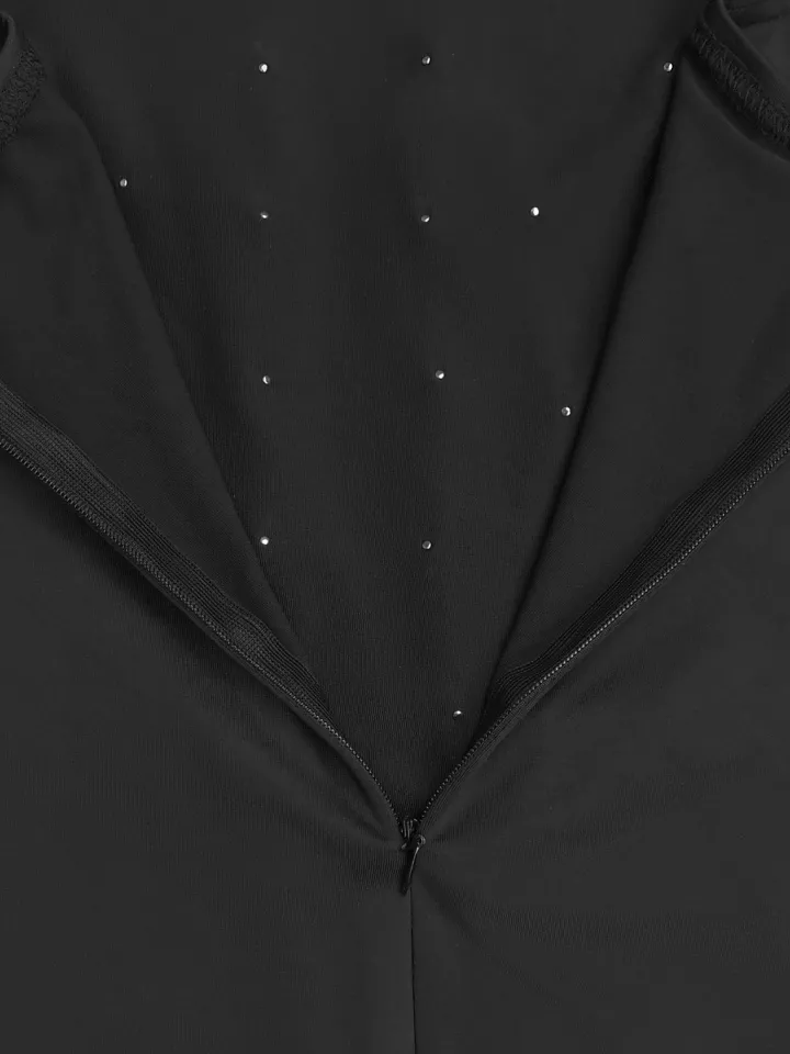 Halter Rhinestone Bead Maxi Dress