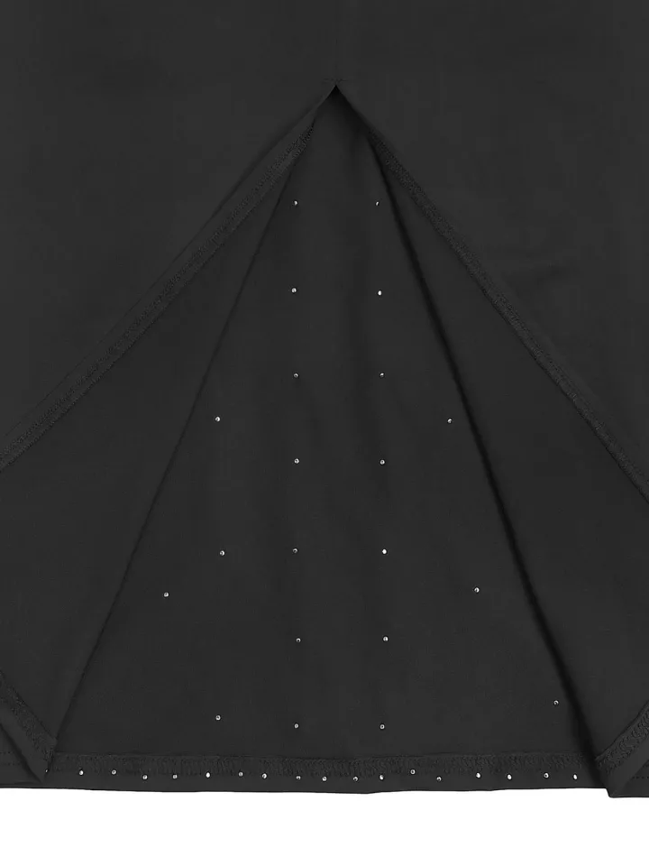 Halter Rhinestone Bead Maxi Dress