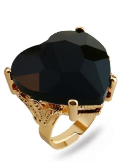 Heart Shape Retro Imitation Gemstone Ring