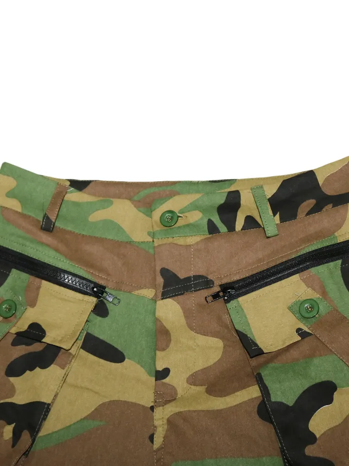 High Waist Camouflage Cargo Pants
