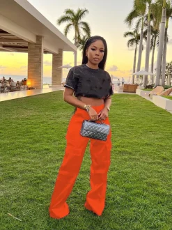 High Wasited Wide Leg Pants with Pockets